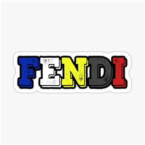 fendi stickerei|Fendi Logo Stickers for Sale .